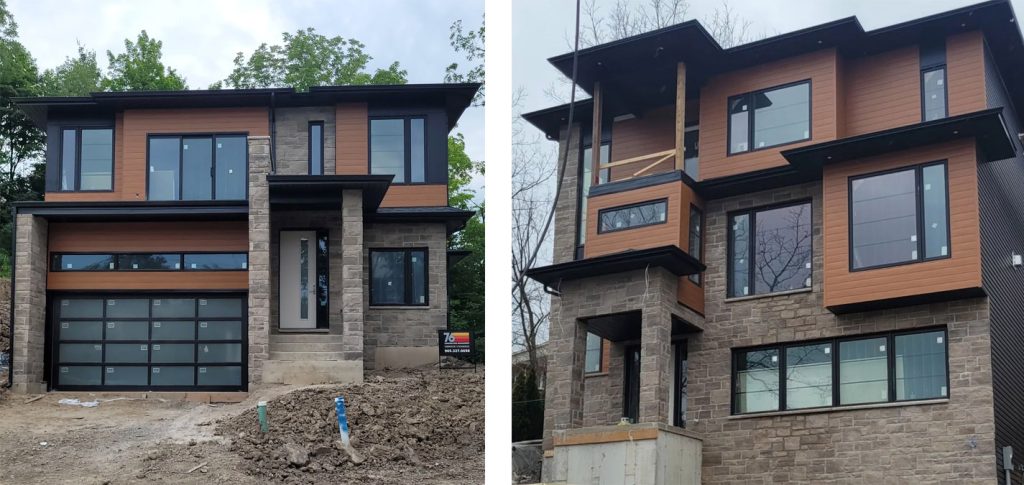 Cedar Renditions on Tip Top Exteriors modern homes in Ontario